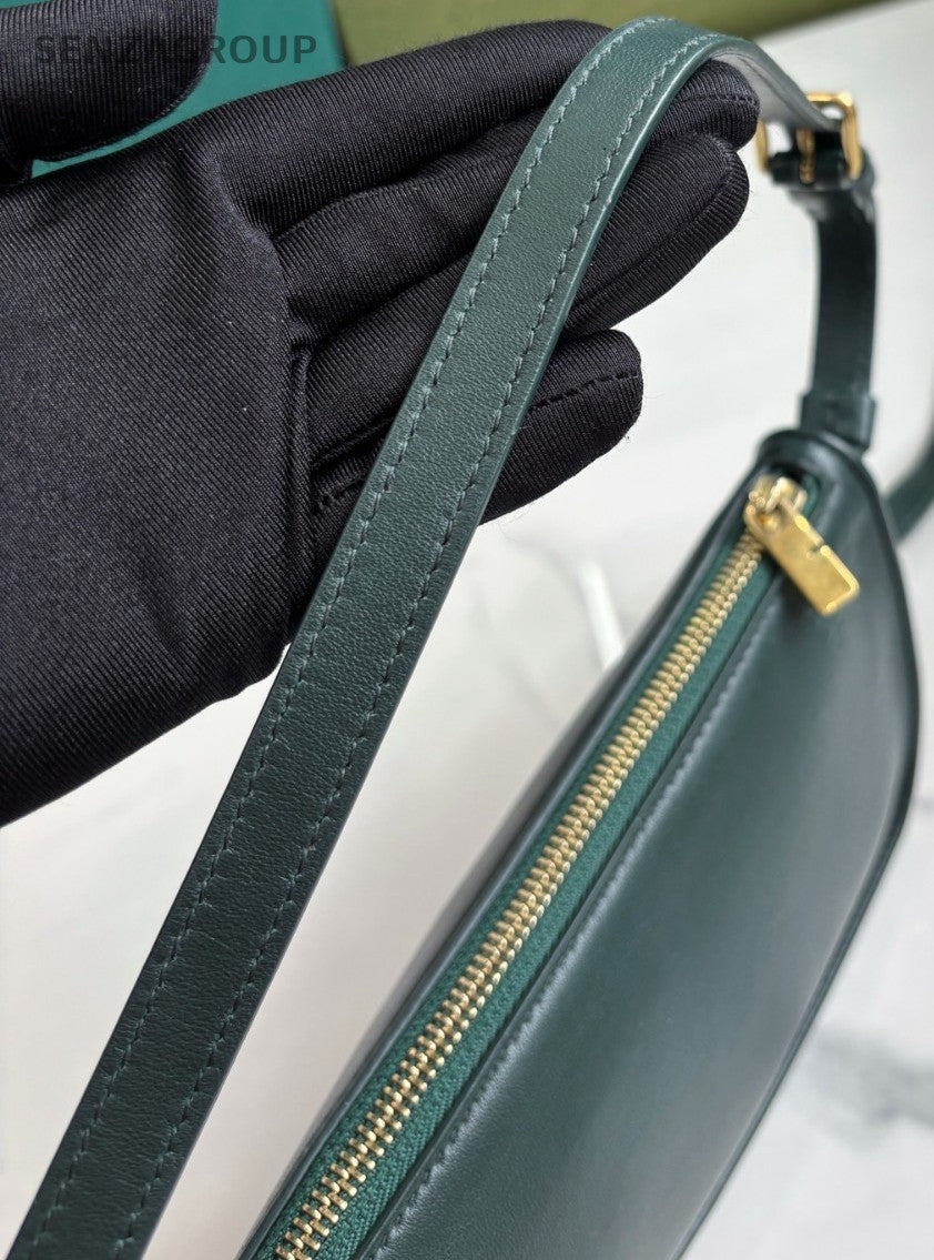Burberry Shield bell Dark Green Shoulder Handbag Women