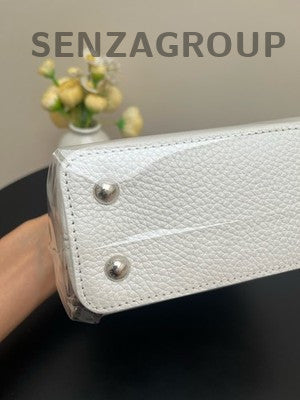 Louis Vuitton Cap Mini Leather Handbag Silver Classic Women