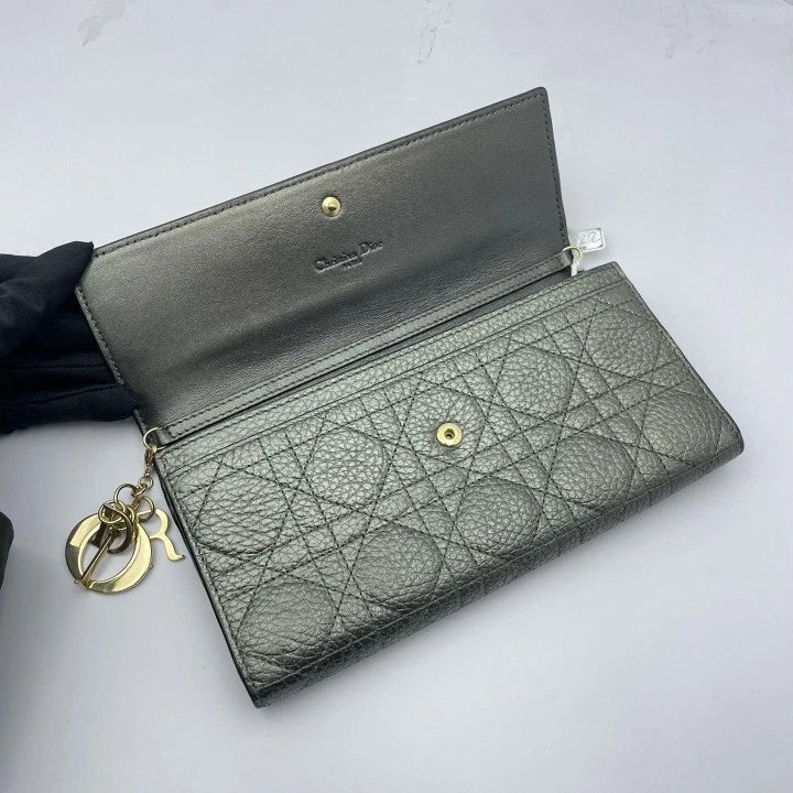 Dior Cannage Gray Clutch Bag For Women