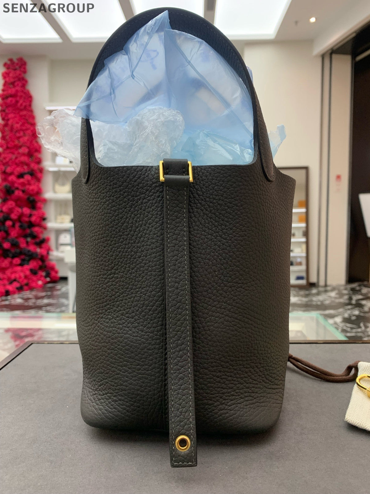 Hermès Picotin 18 Black Gold Tote Shoulder Bag Classic Fashion Women