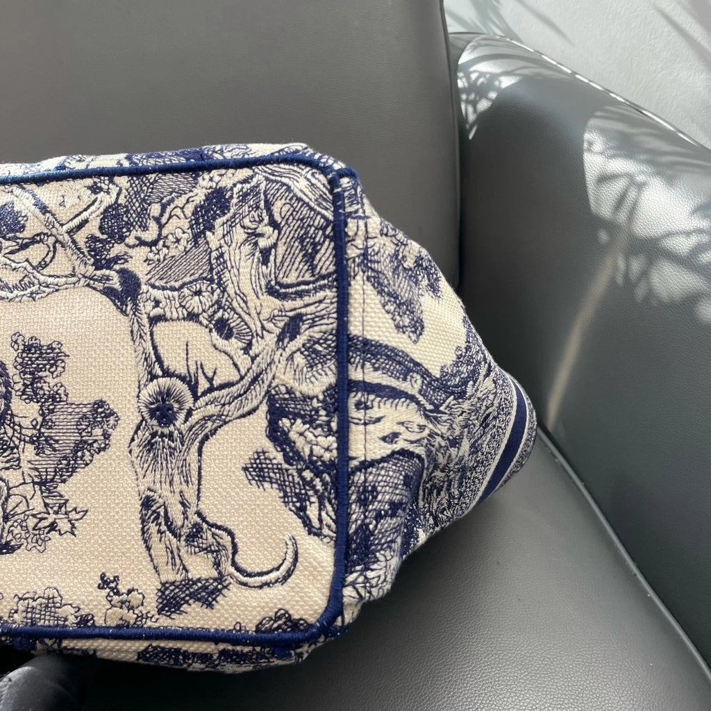 Dior Large Book Tote Printed Canvas Tote Bag For Women
