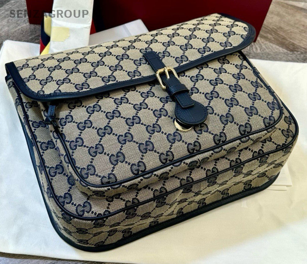 Gucci Ophidia 2Way Shoulder Bag Crossbody Blue Gold Unisex Adults Classic