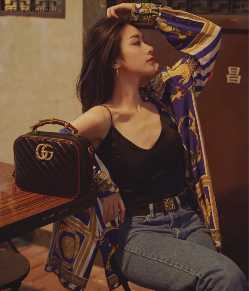 Gucci GG Marmont Camera bag Top Handle 2way Chain Shoulder Handbag Women