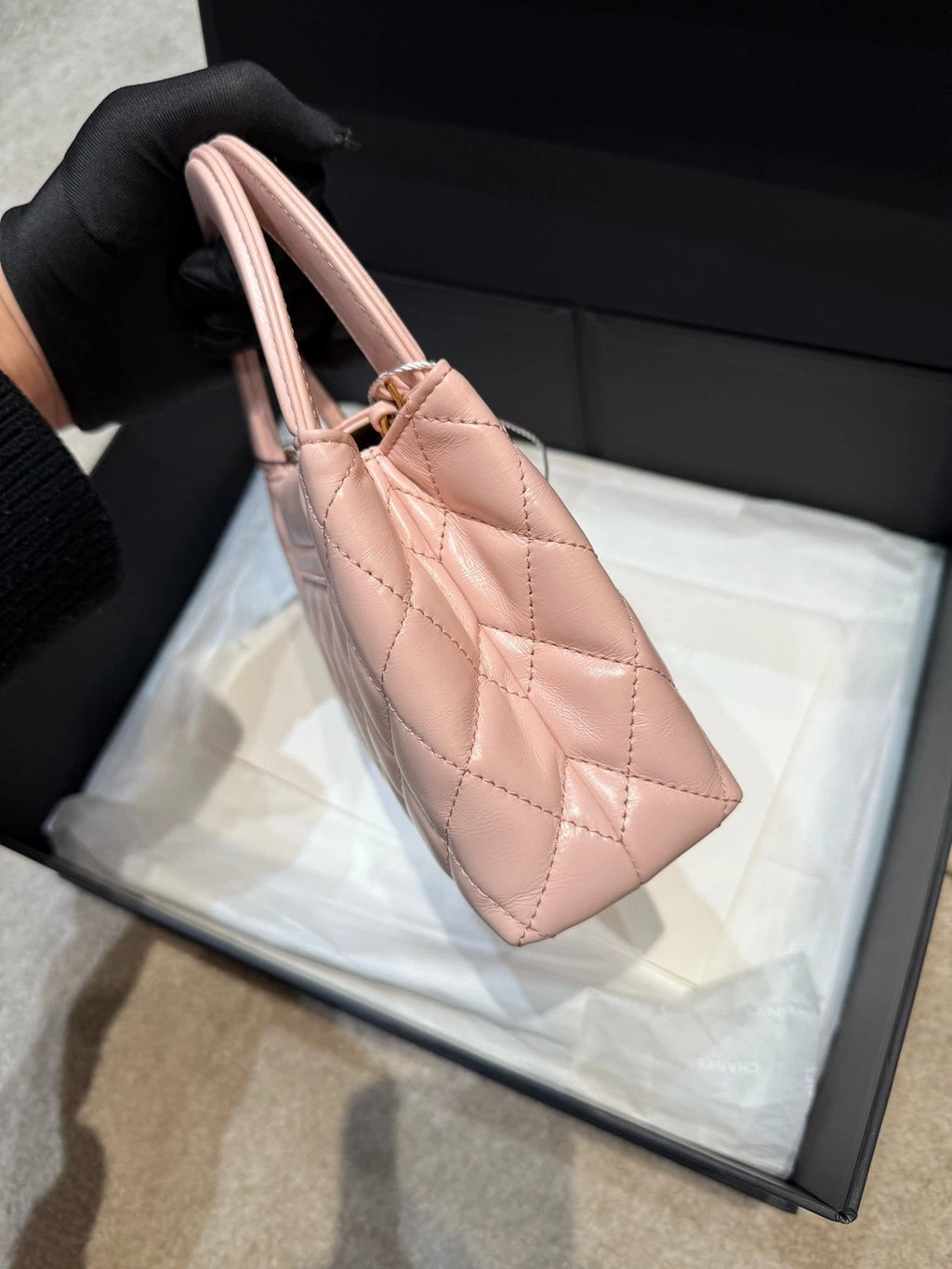 CHANEL Pink Large Kelly Top Handle Bag For Women