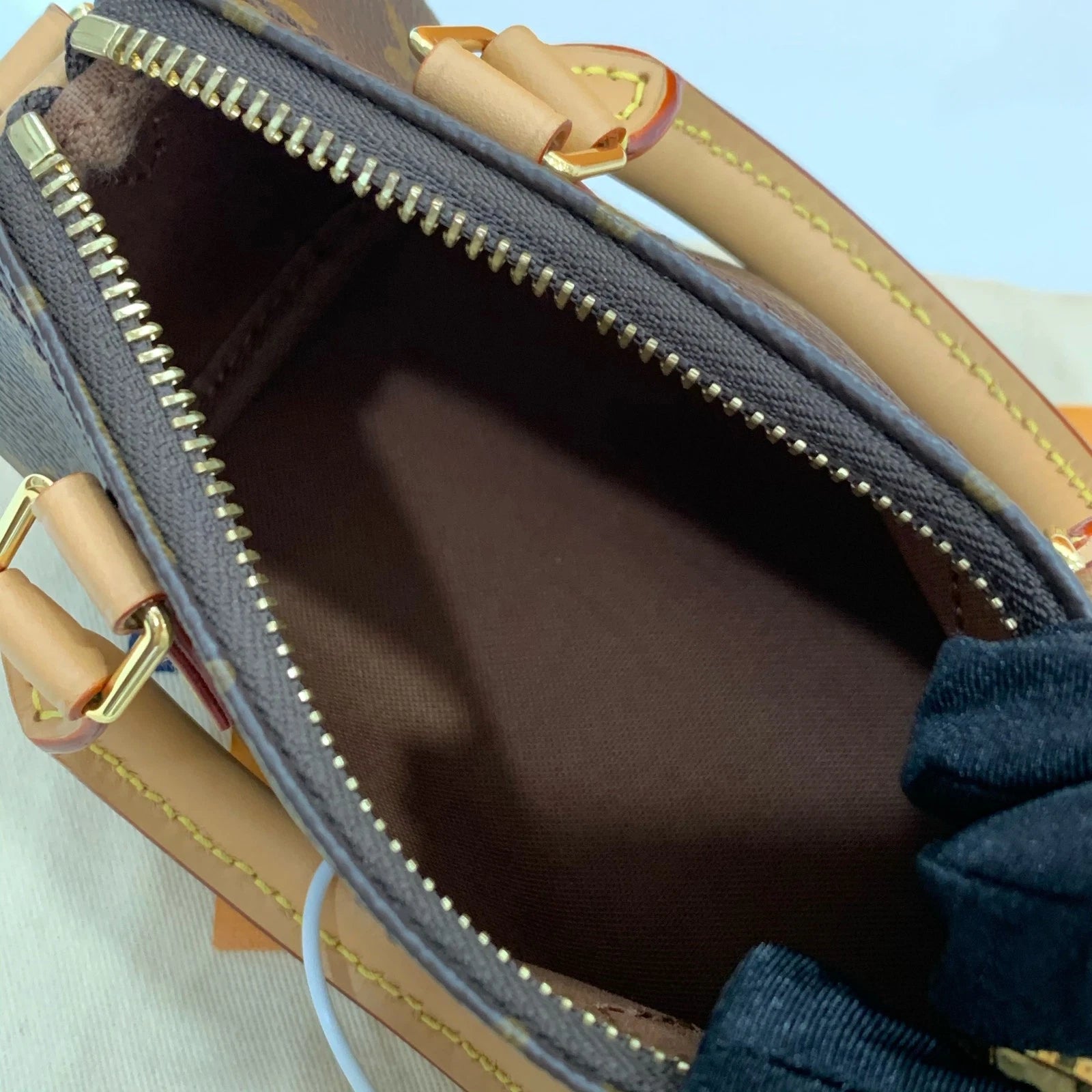 Louis Vuitton Speedy Nano Canvas Shoulder Bag For Women
