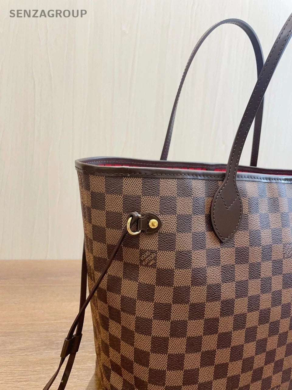 SJ0001 Neverfull MM damier ebene with pouch Z