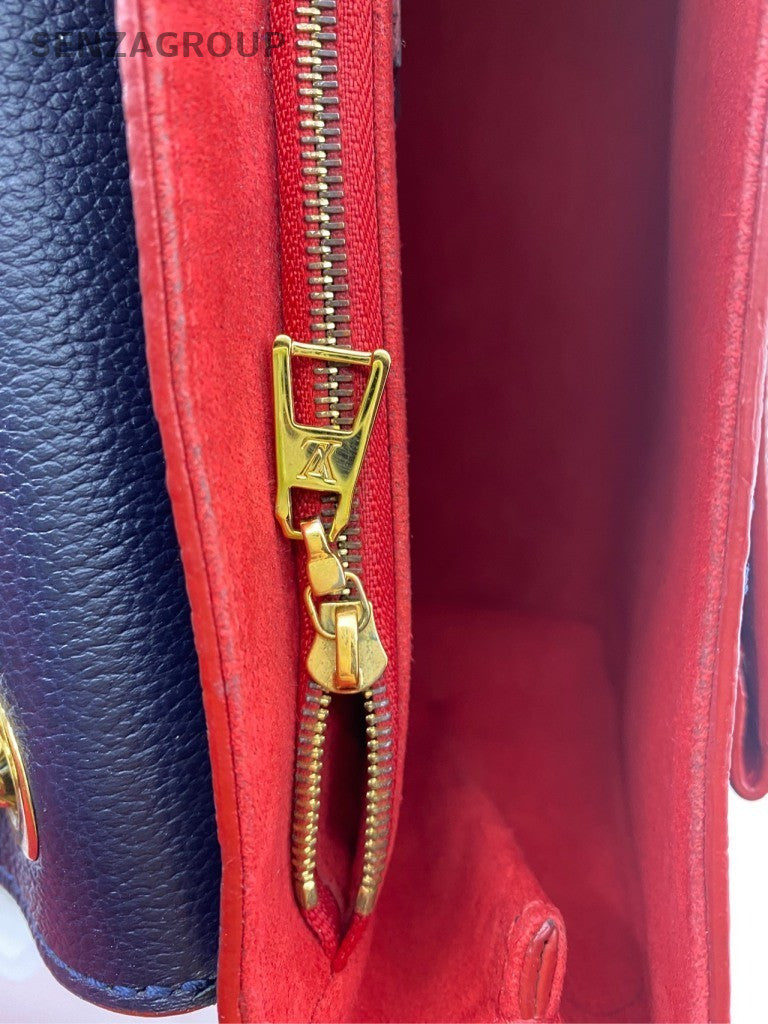 Louis Vuitton Vavin MM Monogram Chain Shoulder Bag Blue Red Gold Women Classic