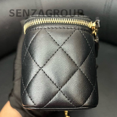 Chanel Mini Vanity with Gold Ball Chain Black Crossbody Bag for Women