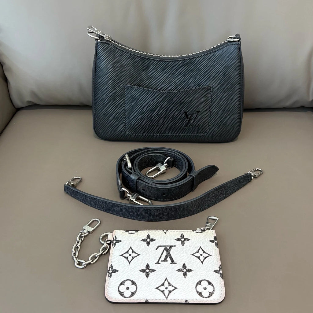 Louis Vuitton Marelle Epi Leather Black Crossbody Handbag Excellent
