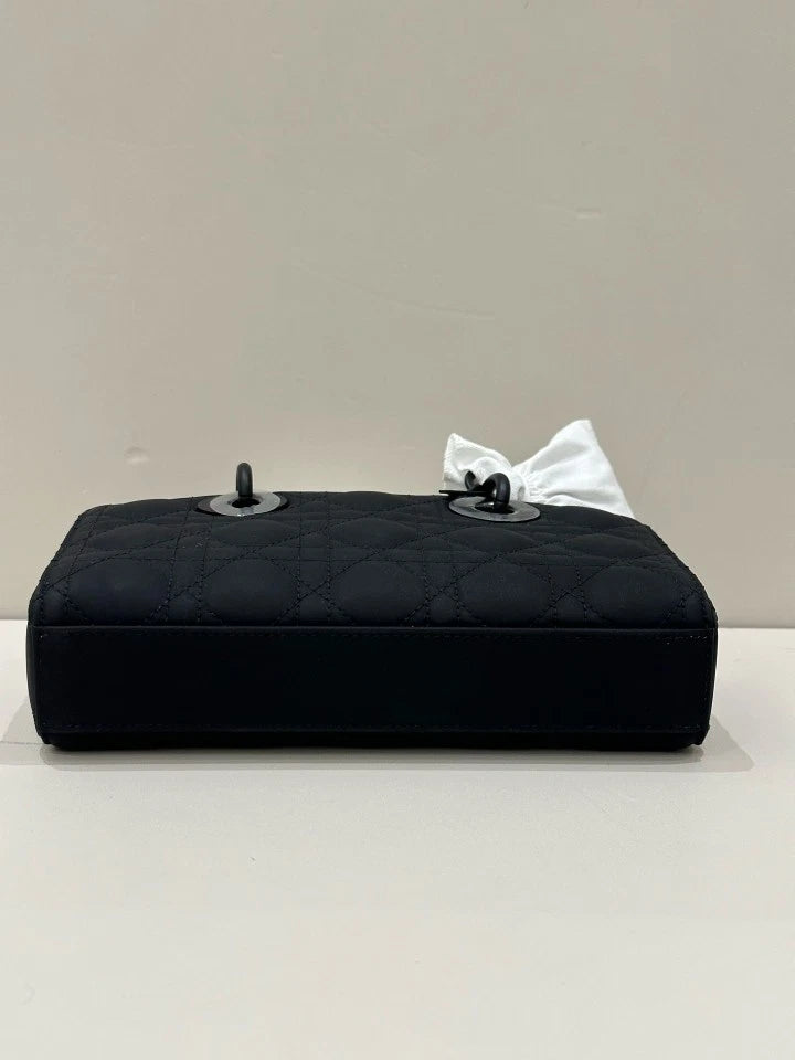 Dior Black Matte D-Joy Small Top Handle Shoulder Bag For Women