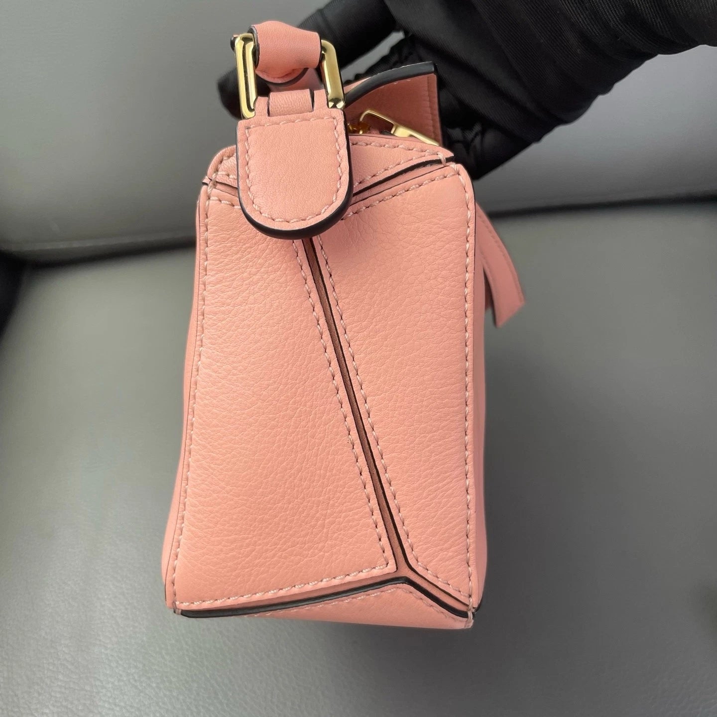 Loewe 2021 Calfskin Puzzle Mini Pink Geometric Handbag Crossbody For Women