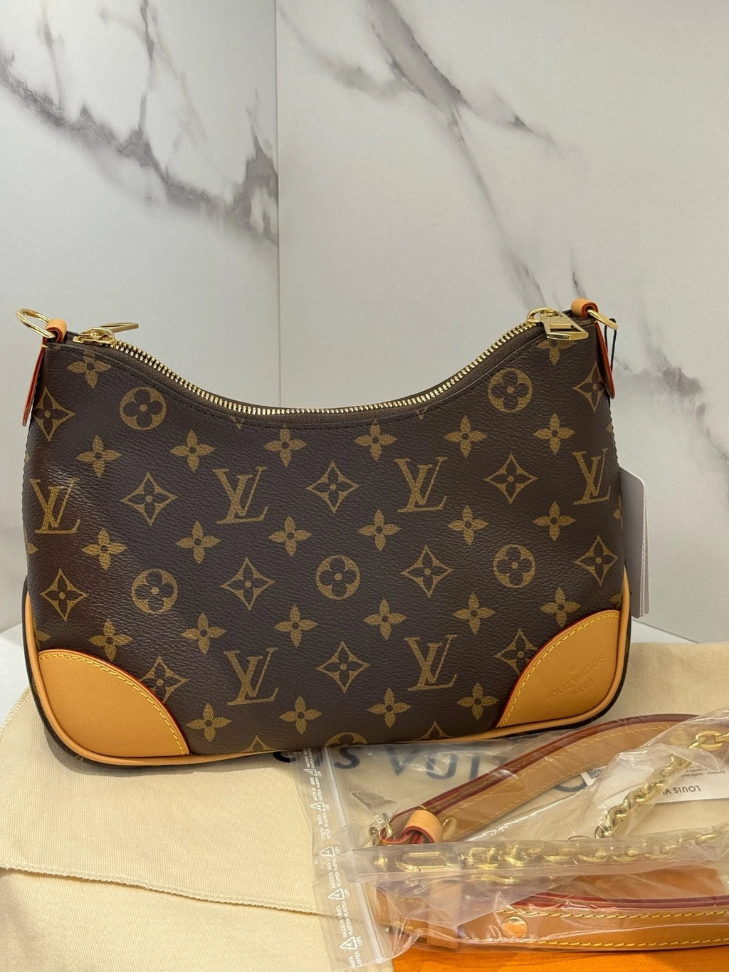 Louis Vuitton Boulogne Classic Monogram Canvas Shoulder Crossbody