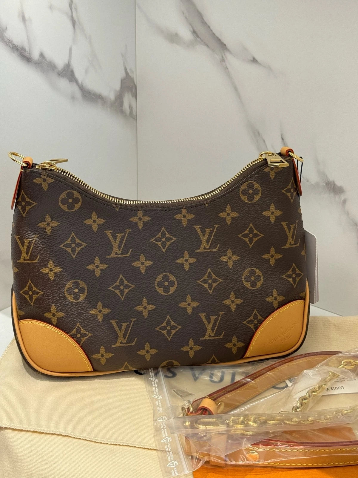 Louis Vuitton Boulogne Classic Monogram Canvas Shoulder Crossbody