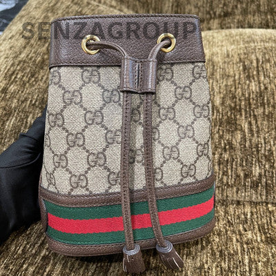 Gucci GG Marmont Small Bucket Bag Brown Gold Hardware Classic Women