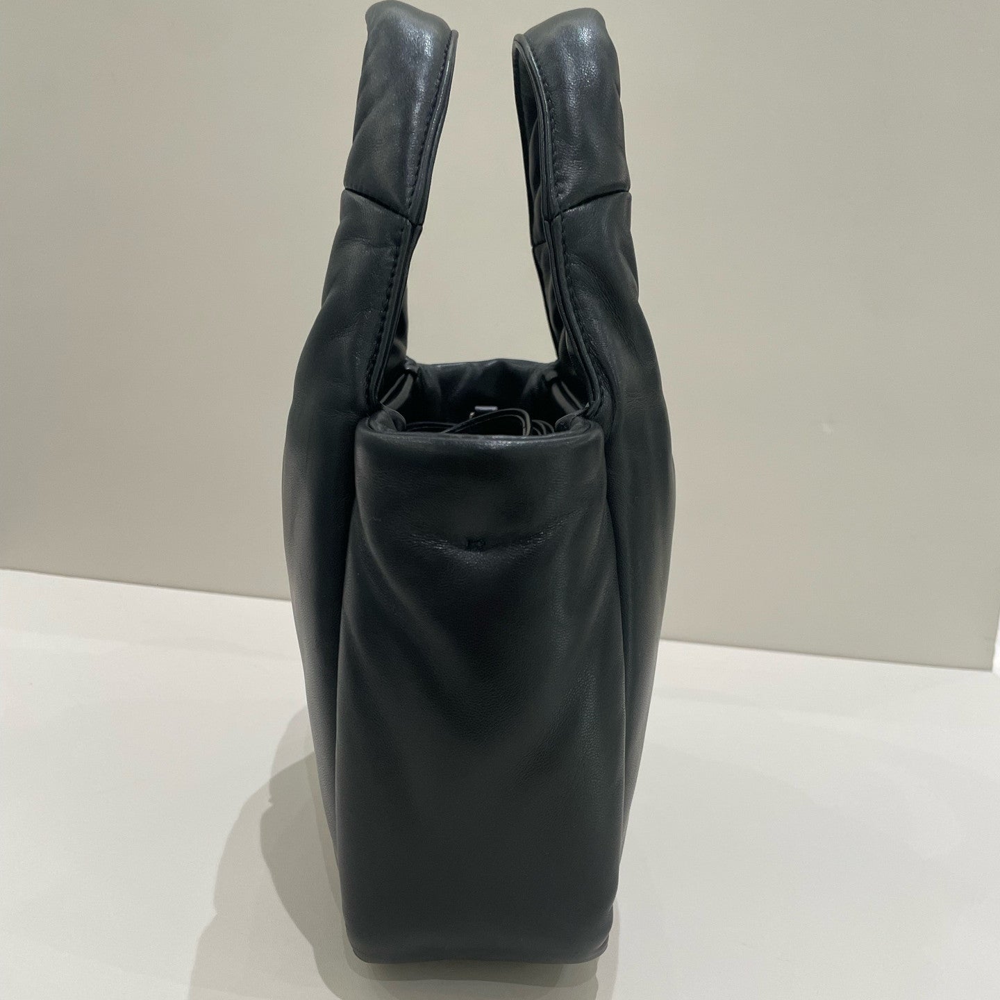 Prada Black Silver Cloud Tote Bag Handbag Shoulder Bag Classic Women's