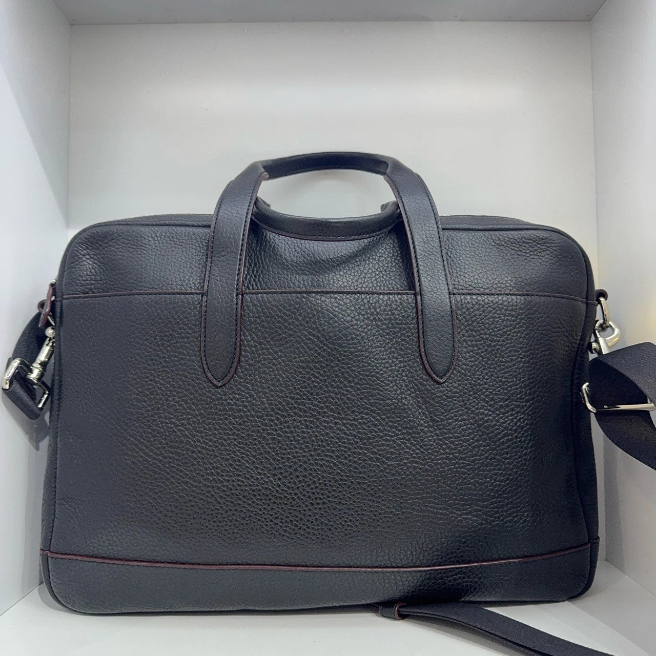 Coach Leather Large Zipper Laptop Briefcase Shoulder Crossbody