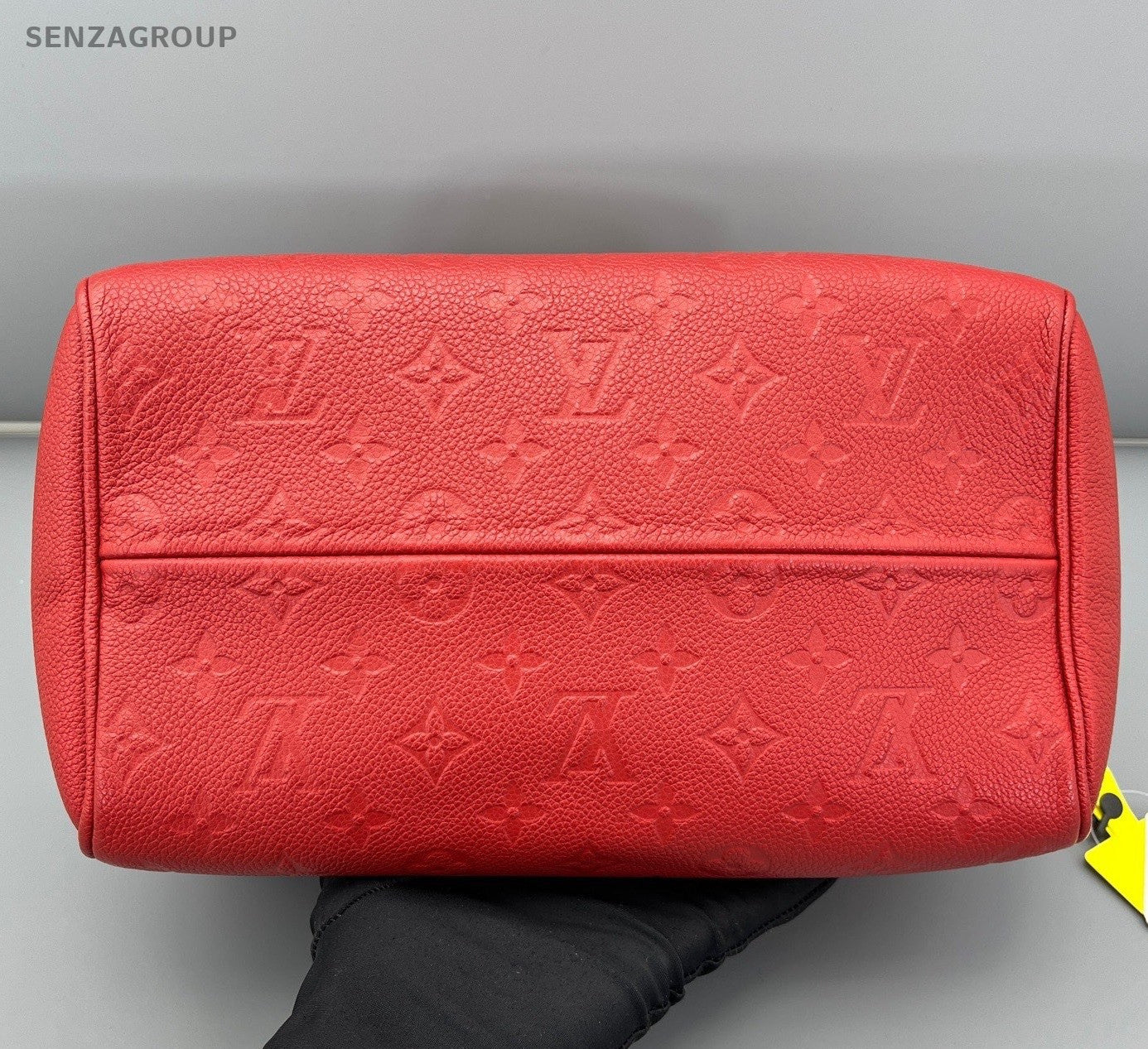 Louis Vuitton Speedy25 Monogram Empreinte Top Handle Bag Crossbody Red Women