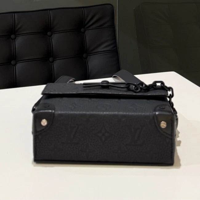 Louis Vuitton Steamer Trunk Box Bag Shoulder Crossbody Unisex Adults