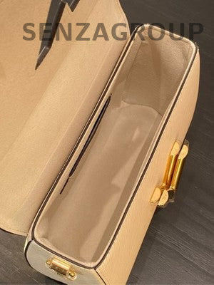 Louis Vuitton Twist Medium White Epi Leather Gold Lock Shoulder Bag