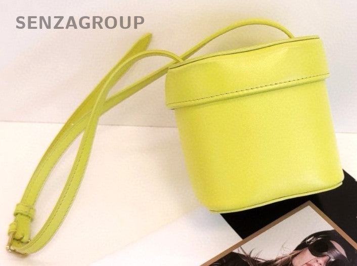 CELINE Triomphe Box Relief sculpture mini Lemon Yellow Crossbody bag Women