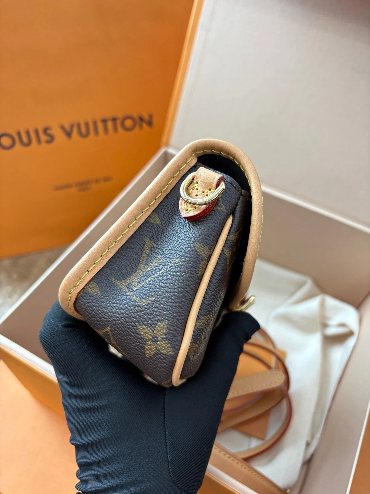 Louis Vuitton Nano Baguette Monogram Canvas Shoulder Bag Women