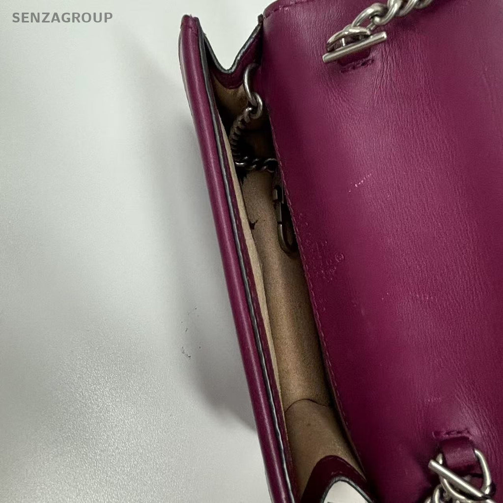 GUCCI Dionysos mini Purple Crossbody bag Suede