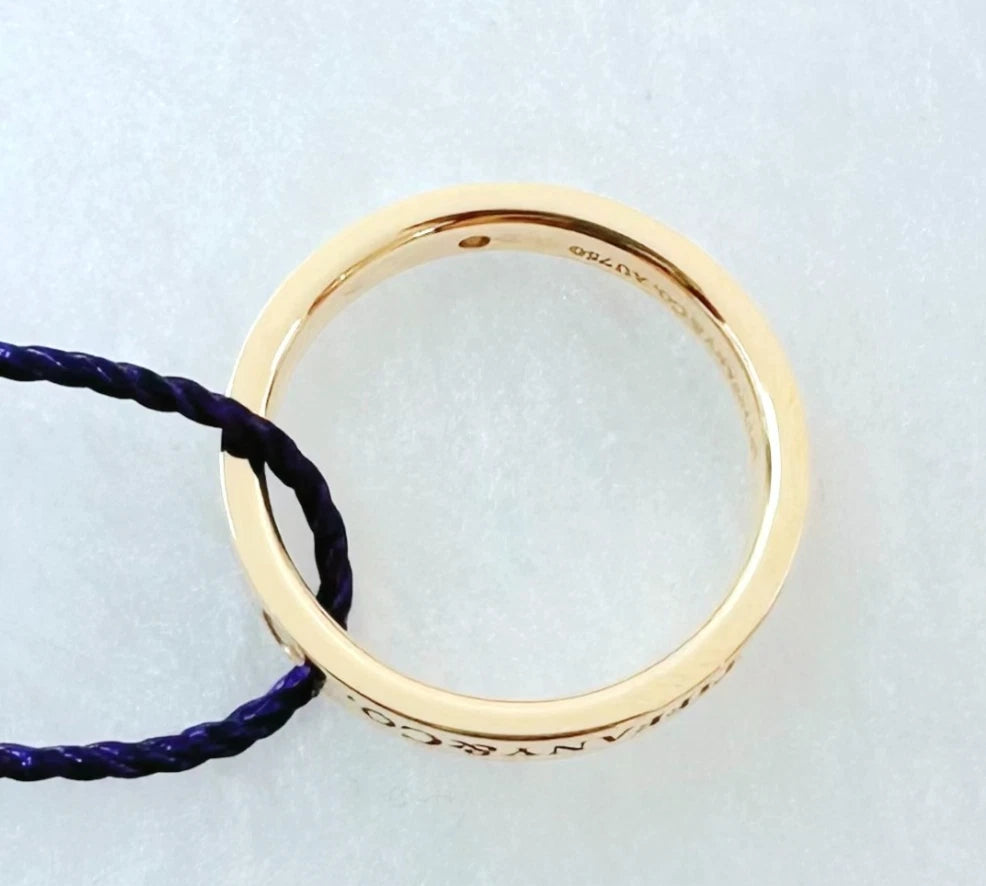 Excellent Authentic Tiffany &amp; Co. 18K Rose Gold 3 Diamonds Band Ring EU51/US5.75