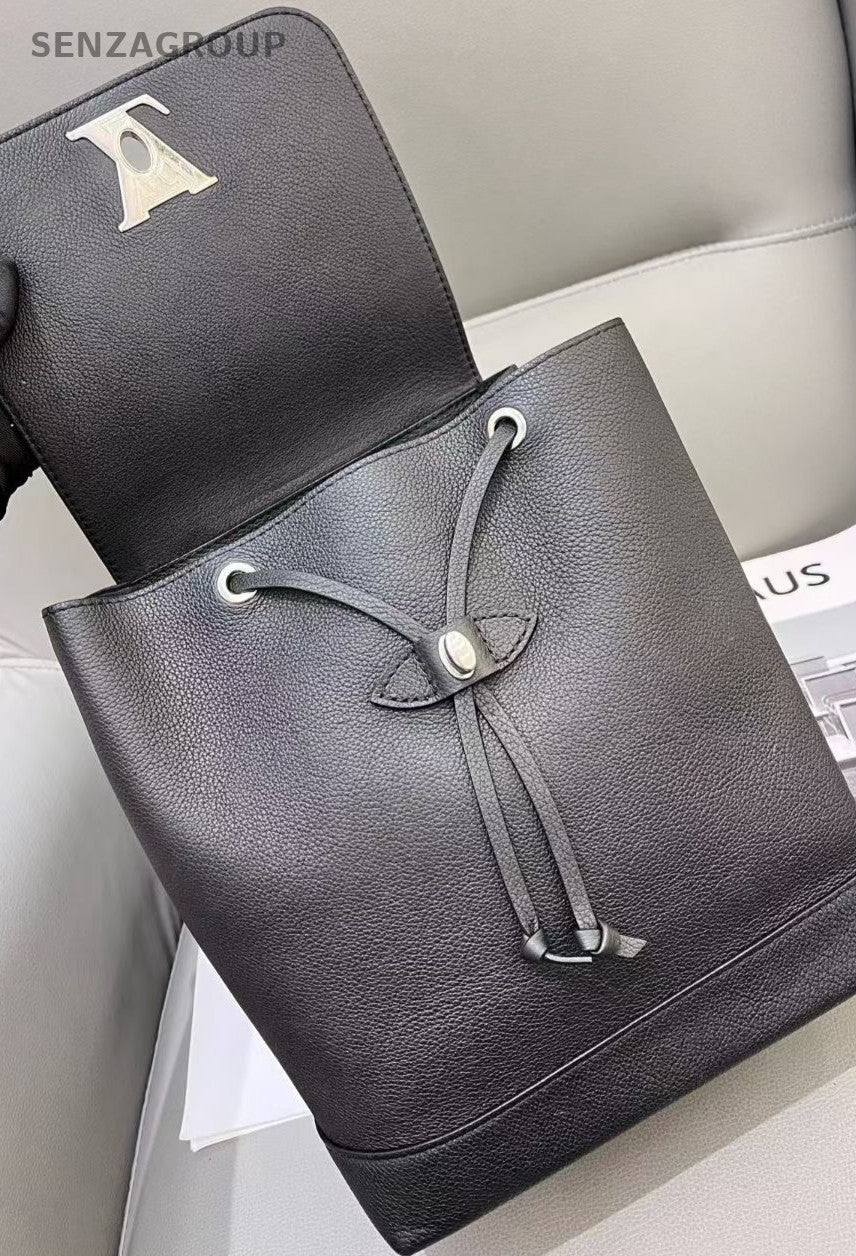 Louis Vuitton lockme Calfskin Backpack Shoulder Bag Black