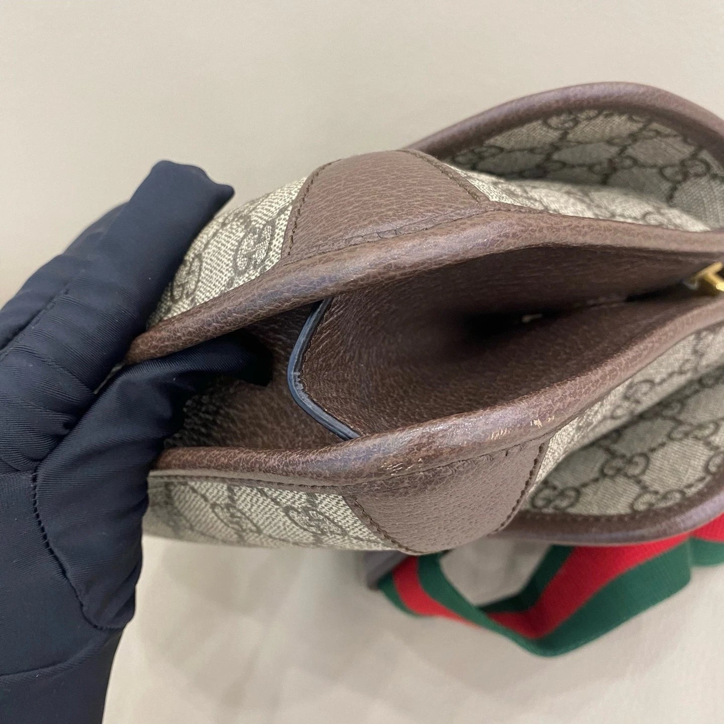 GUCCI Ophidia Canvas Crossbody Bag For Women