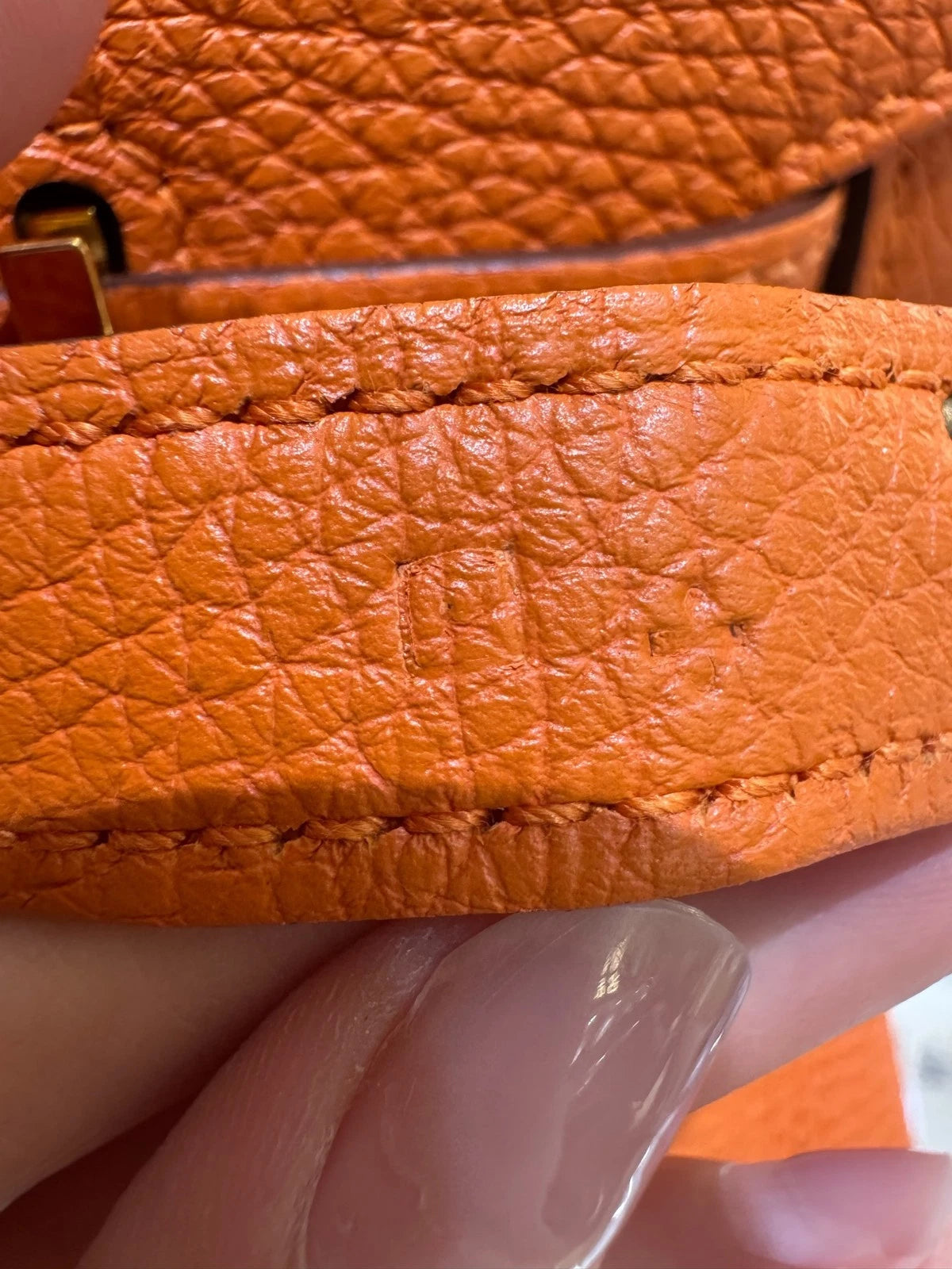 Hermes Birkin 35 Orange Togo Leather Top Handle Bag For Women