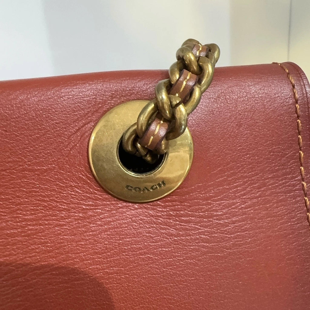 COACH Parker 26 Classic Canvas Calfskin Shoulder Crossbody Handbag For Women