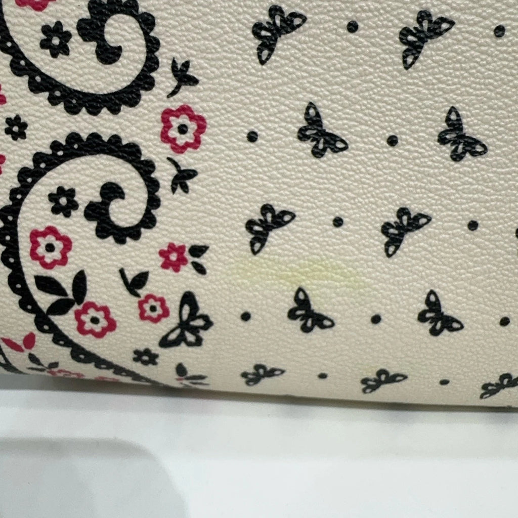 Coach Floral Print Boston Handbag Shoulder Crossbody Bag For Women