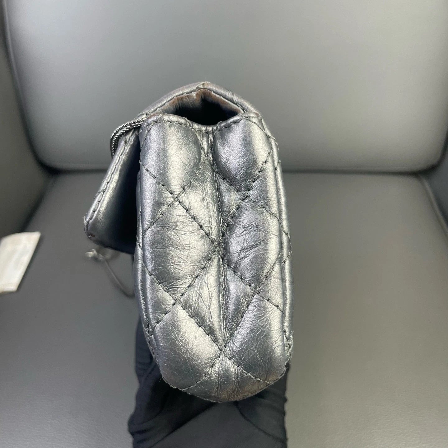 Chanel 2.55 Pearl Leather Baguette Shoulder Underarm Bag For Women