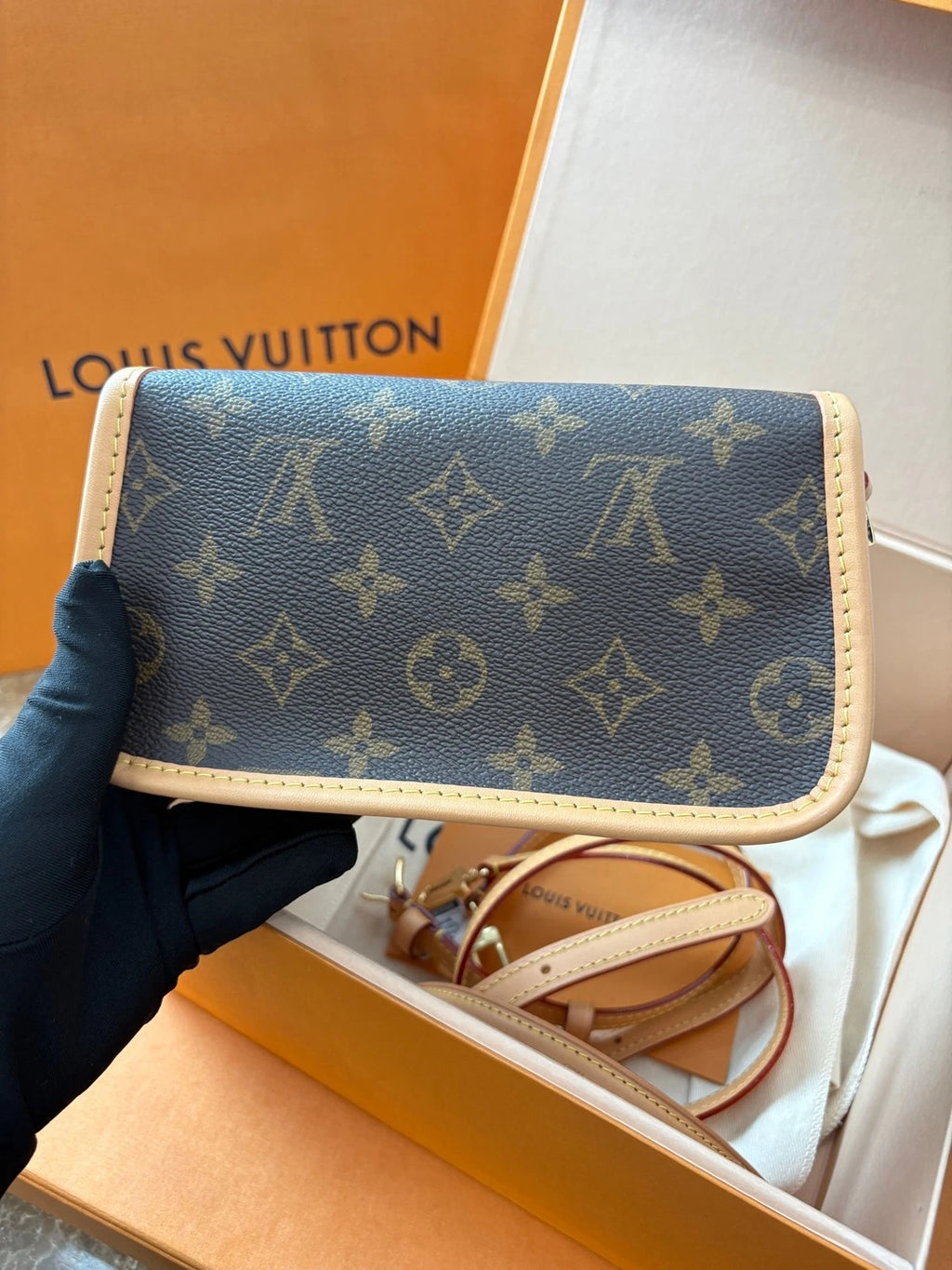 Louis Vuitton Nano Baguette Monogram Canvas Shoulder Bag Women