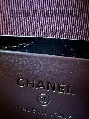 Chanel 25P Black Gold Caviar Leather Handbag Chain Shoulder Crossbody Bag