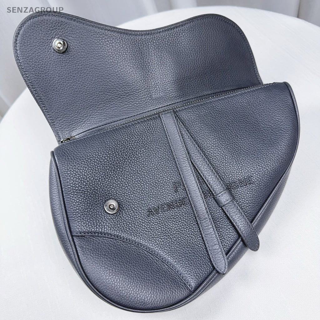 Christian Dior Saddle 1947 Dark Gray Shoulder bag Calfskin