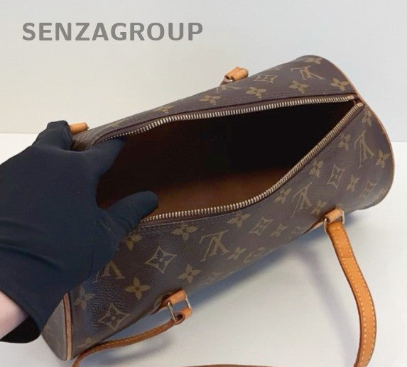 Louis Vuitton Papillon Monogram Shoulder Bag Brown Gold Women Classic Vintage