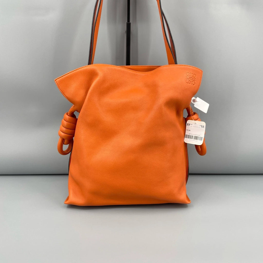 Loewe Medium Orange Leather Bucket Bag For Women