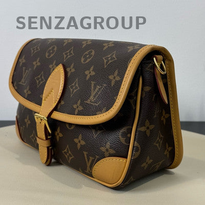 Louis Vuitton Diane Monogram Shoulder Crossbody Bag Brown Gold Hardware