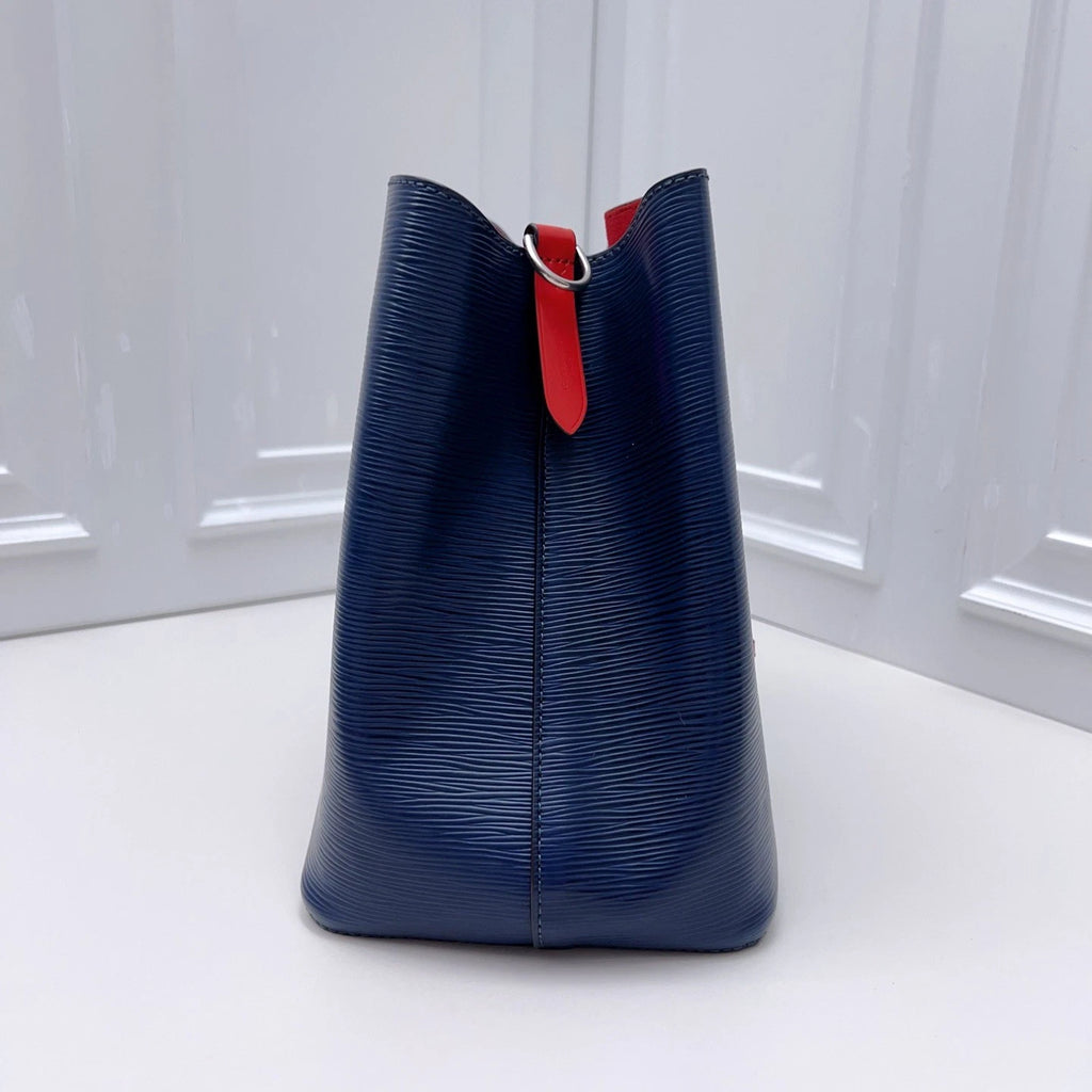 Louis Vuitton NeoNoe Epi Leather Blue Bucket Top Handle Crossbody Bag