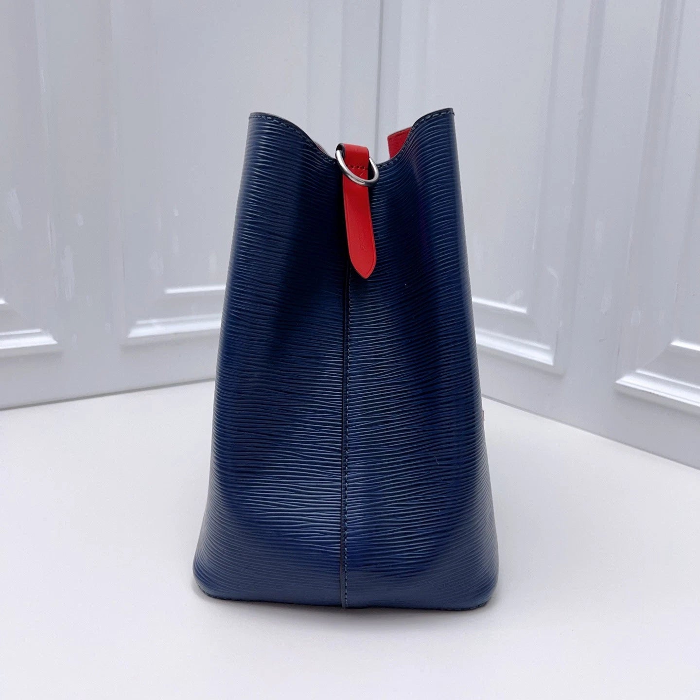 Louis Vuitton NeoNoe Epi Leather Blue Bucket Top Handle Crossbody Bag