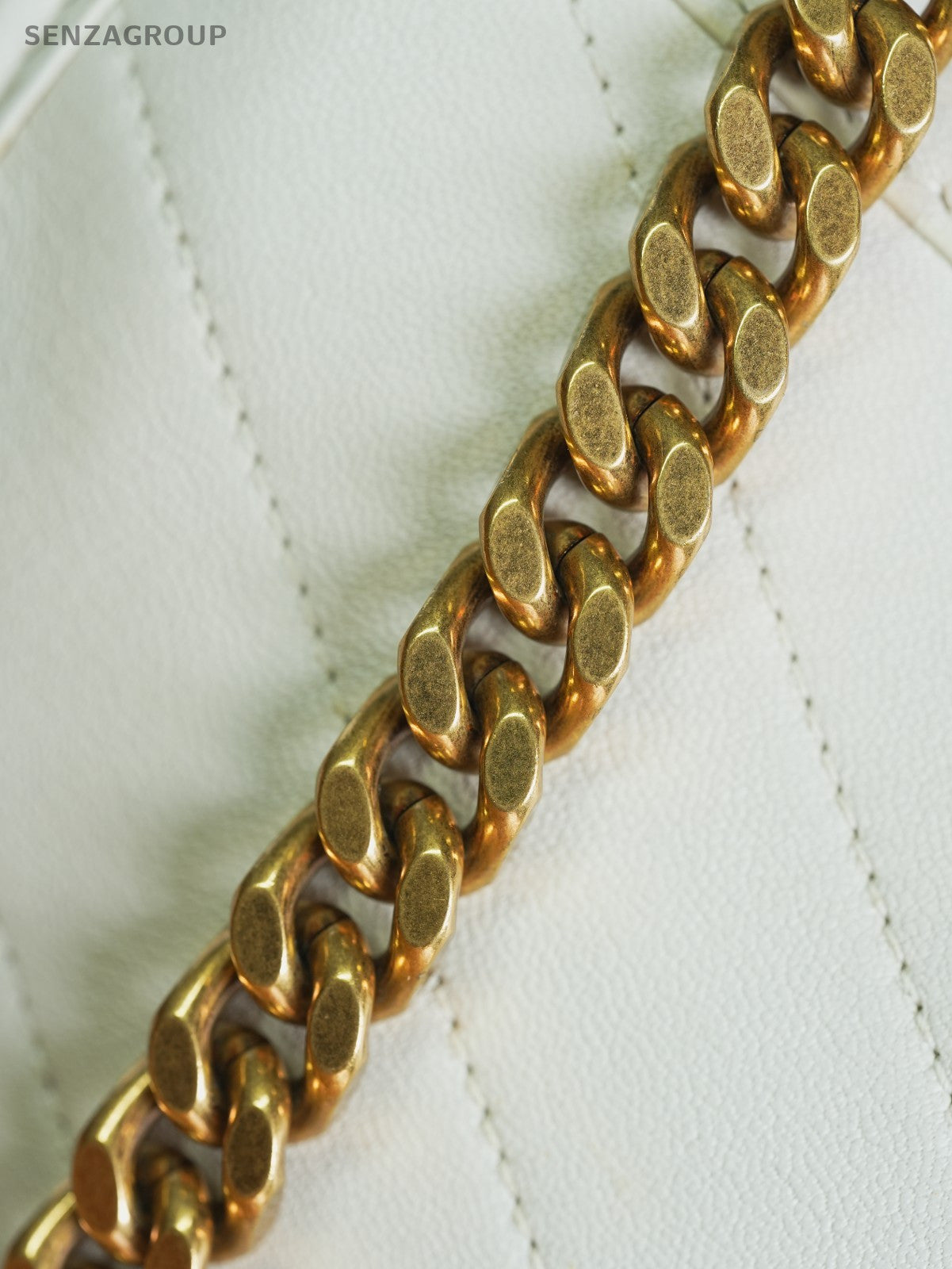 Saint Laurent YSL Niki medium White with gold Leather Shoulder Crossbody bag