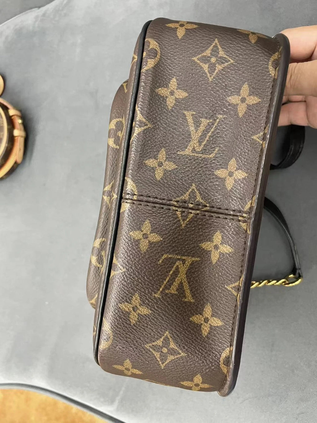 Louis Vuitton Monogram Canvas Enamel Logo Postman Shoulder Bag For Women
