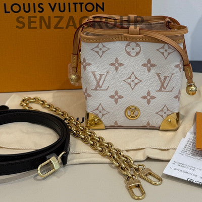 Louis Vuitton Monogram Noe Purse Chain Shoulder Bag White Classic Women