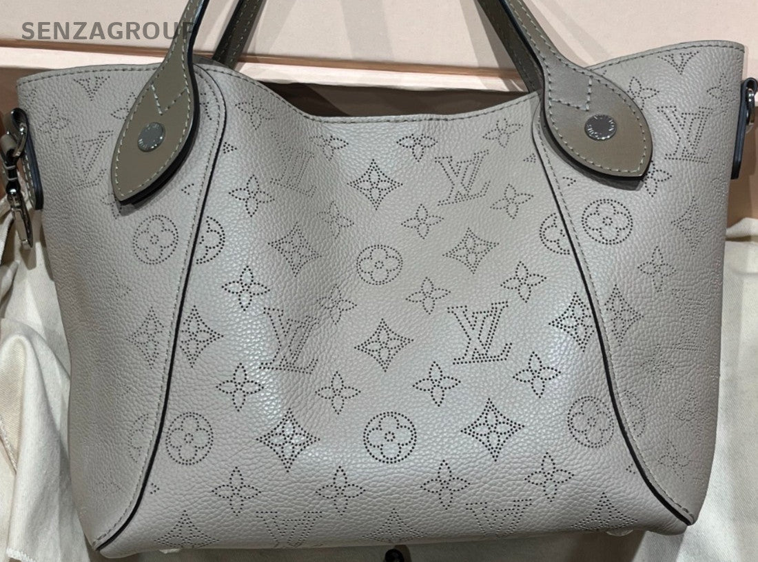 Louis Vuitton Hina Monogram Tote Bag Gray Silver Used Women Classic