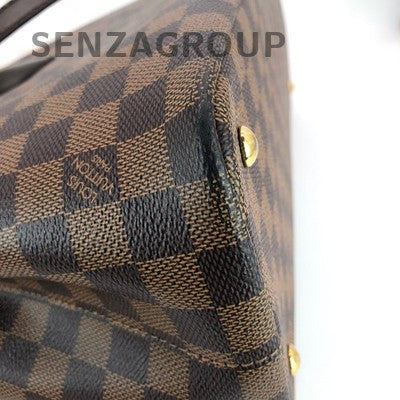 Louis Vuitton Kensington Damier Ebene Shoulder Bag Gold Hardware