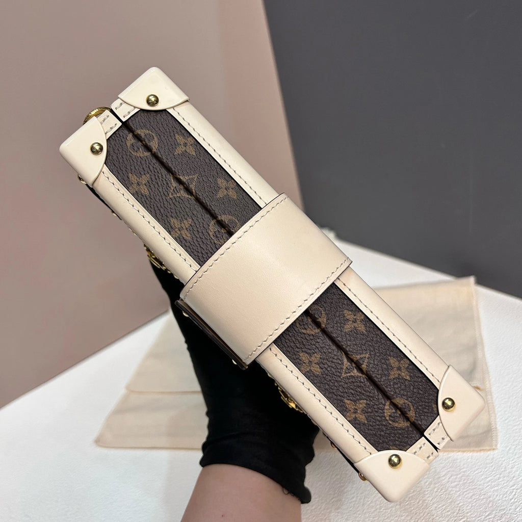 Excellent Louis Vuitton Petite Malle Monogram Trunk Shoulder Bag Crossbody
