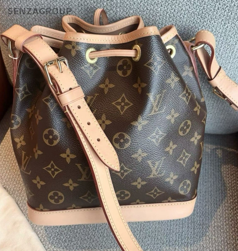 Louis Vuitton Noe BB Monogram Bucket Shoulder Bag Cross body Brown Gold Women