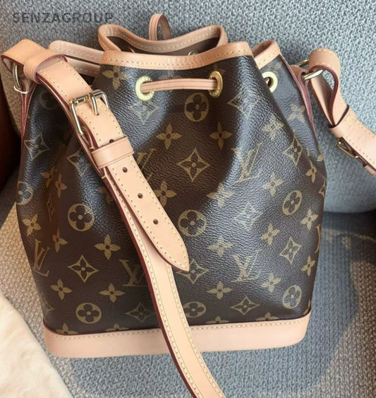 Louis Vuitton Noe BB Monogram Bucket Shoulder Bag Cross body Brown Gold Women
