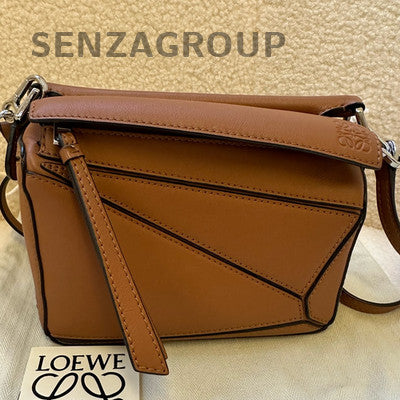 Loewe Puzzle Mini Bag in Caramel Calfskin Leather - Shoulder Crossbody